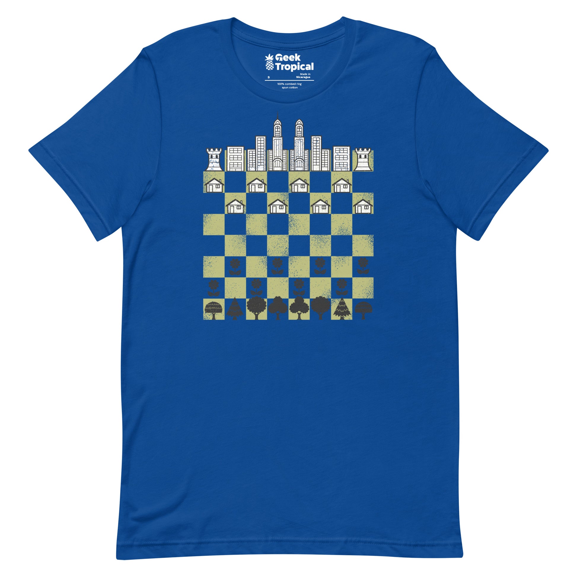City Forest Chess Vintage Game T-Shirt Geek Nerd Advertise to Meta board game print Botany Print