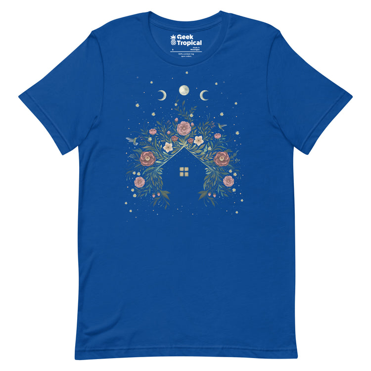 Blossom House T-Shirt Geek Nerd Advertise to Meta Botany Print Design by Episodic Drawing