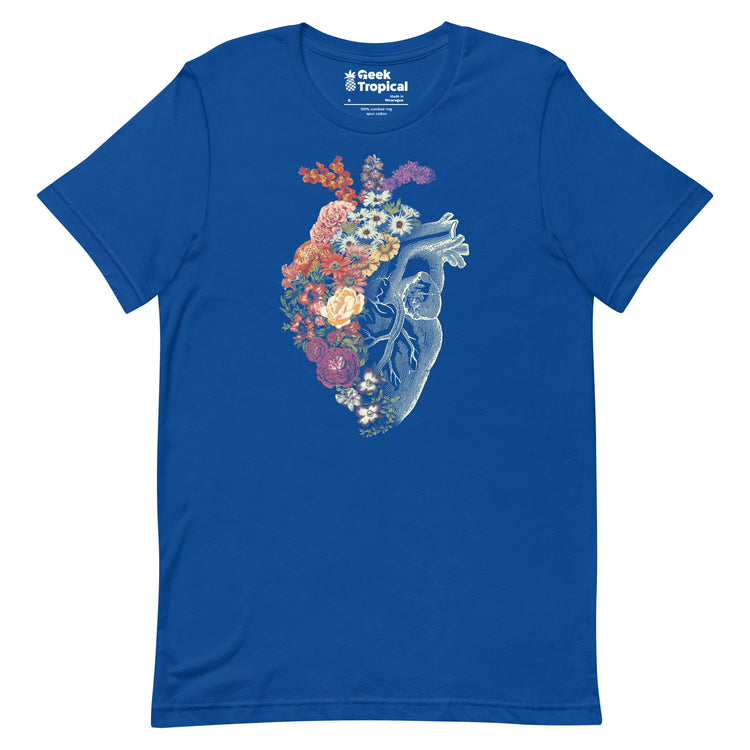 Flower Heart Spring Halftones T-Shirt Geek Nerd Advertise to Meta Botany Print Design by Tobe Fonseca