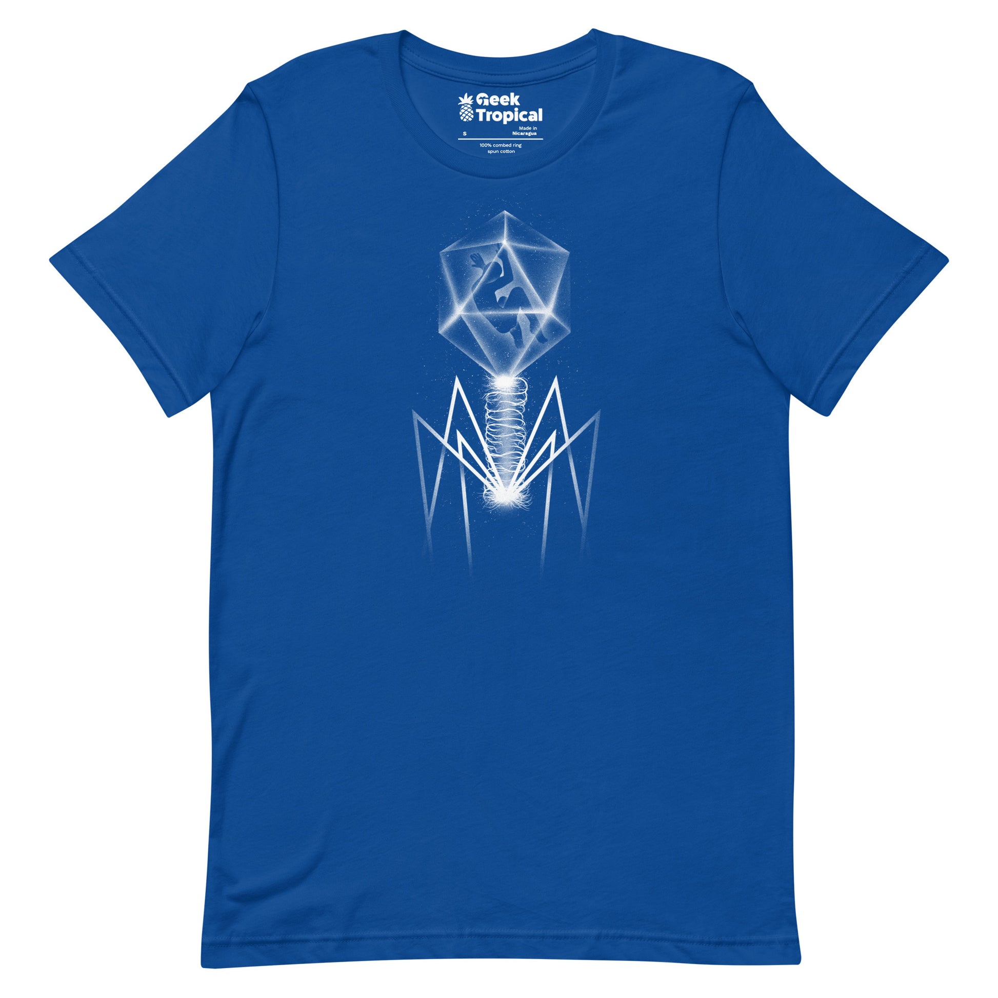 Bacteriophage T-shirt Geek Nerd Advertise to Meta Design by Tobe Fonseca FLOW DESC WRITING