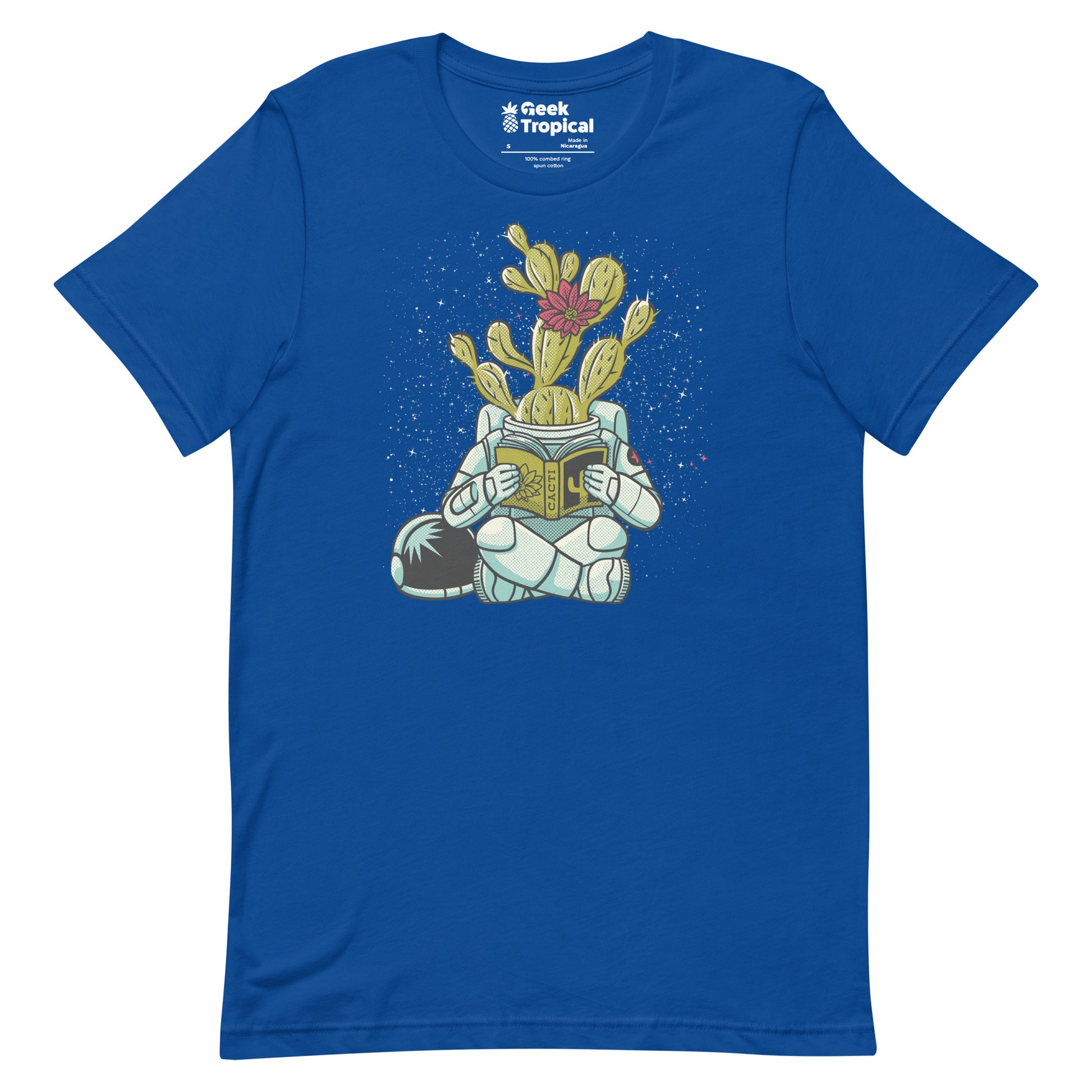 Astronaut Cactus Succulent T-Shirt Geek Nerd Advertise to Meta Botany Print Design by Tobe Fonseca