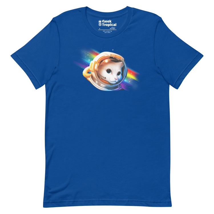 Astronaut Cat T-Shirt Geek Nerd Advertise to Meta Animal Patterns Design by Tobe Fonseca