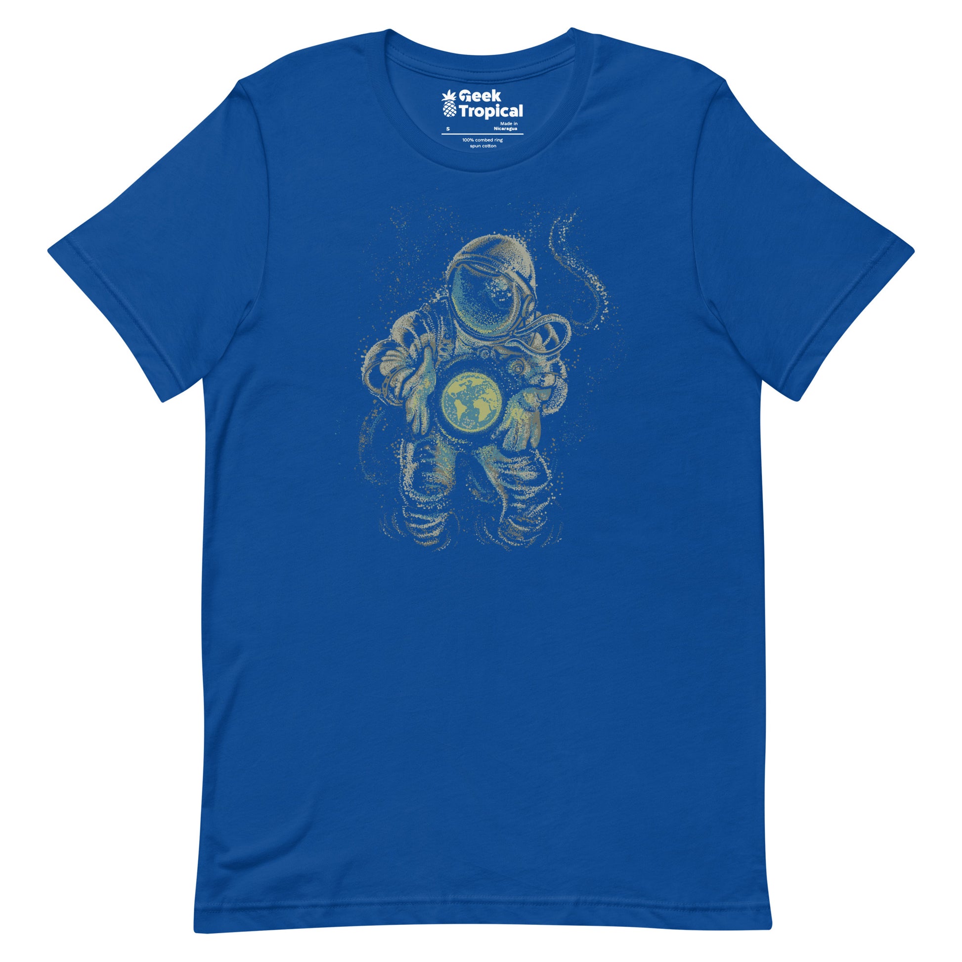 Astronaut Love Earth T-Shirt Geek Nerd Advertise to Meta Design by Tobe Fonseca FLOW DESC WRITING