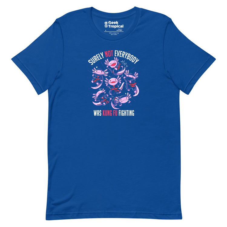 Axolotl Funny Kung Fu Fighting T-shirt Geek Nerd Animal Patterns Design by Tobe Fonseca Funny Prints