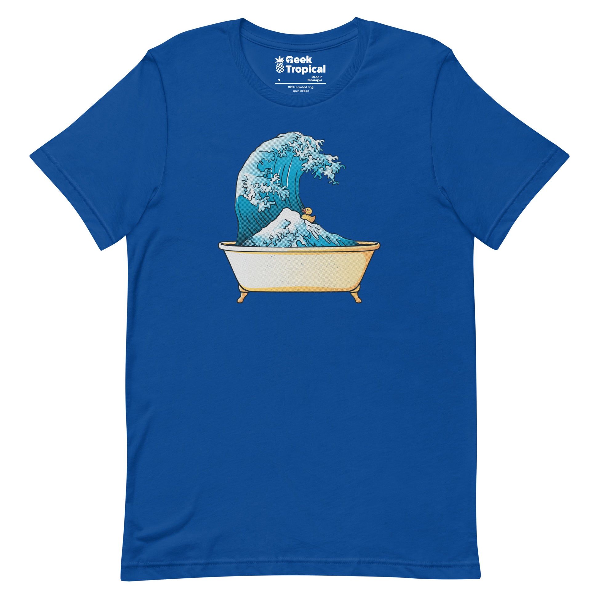 Bathtub Kanagawa Wave T-shirt Geek Nerd Advertise to Meta Design by Tobe Fonseca Funny Prints
