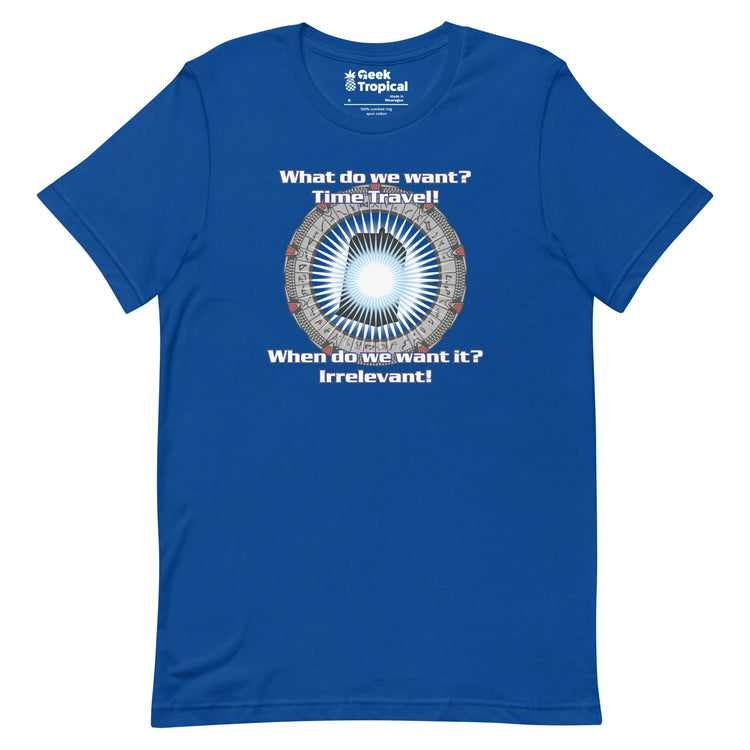 Time Travel T-Shirt Geek Nerd Advertise to Meta FLOW DESC WRITING Off World Designs