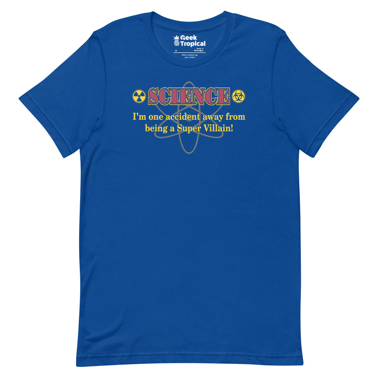 Science Super Villain T-Shirt Geek Nerd Advertise to Meta FLOW DESC WRITING Funny Prints