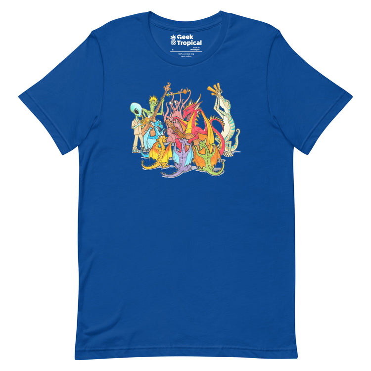 Alien Band T-Shirt Geek Nerd Advertise to Meta FLOW DESC WRITING music print
