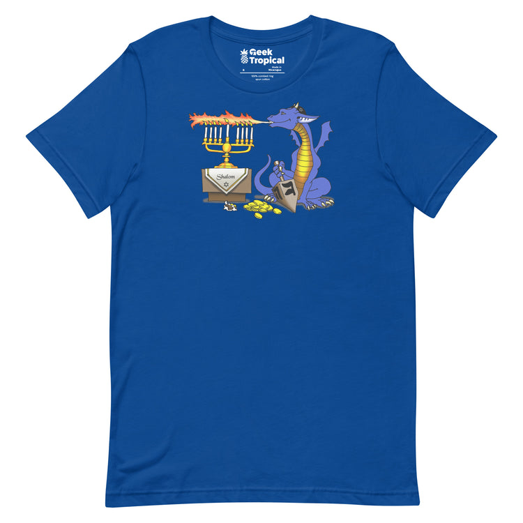 Menorah Dragon T-Shirt Geek Nerd Advertise to Meta Christmas Print Fantasy Prints