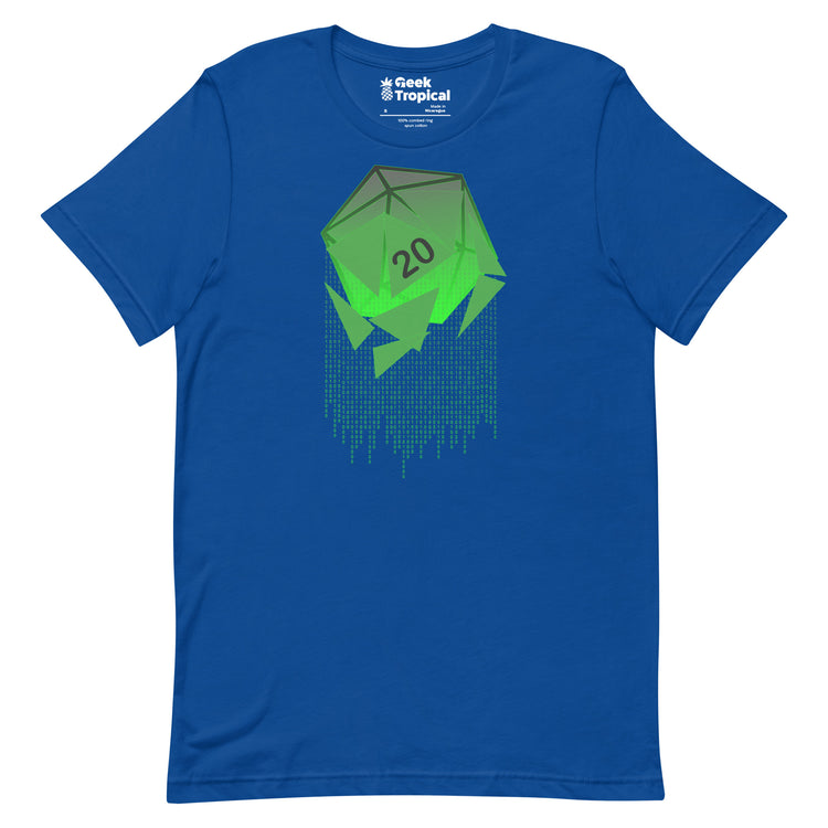 Matrix D20 T-Shirt Geek Nerd Advertise to Meta board game print computer print