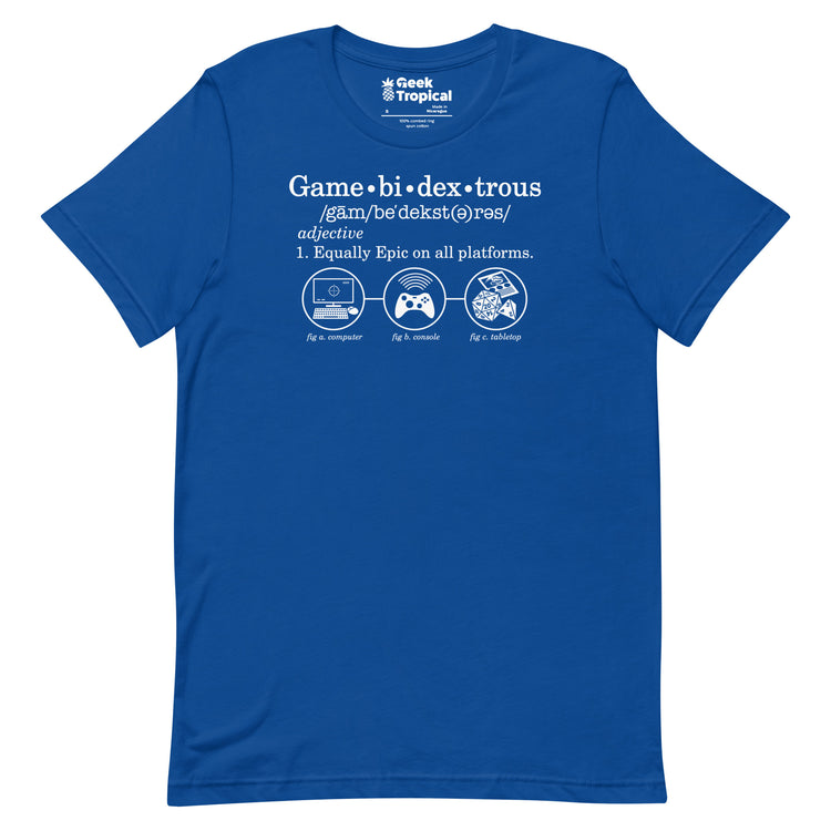 Gamebidextrous T-Shirt Geek Nerd Advertise to Meta FLOW DESC WRITING Funny Prints