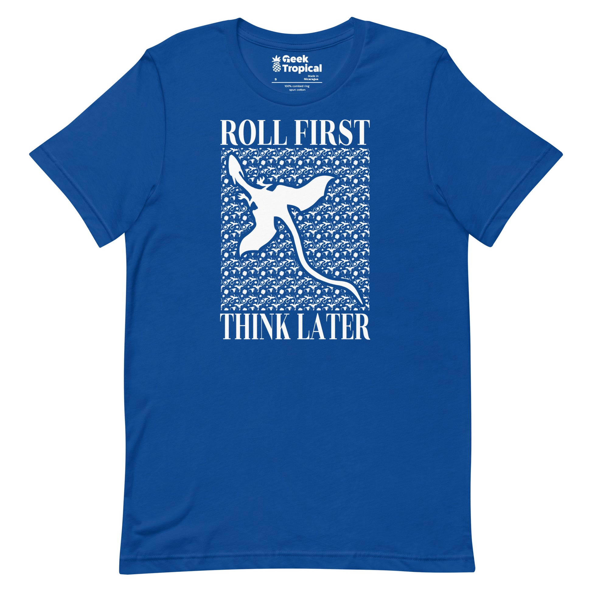 Roll First Think Later Dnd Dragons T-Shirt 9