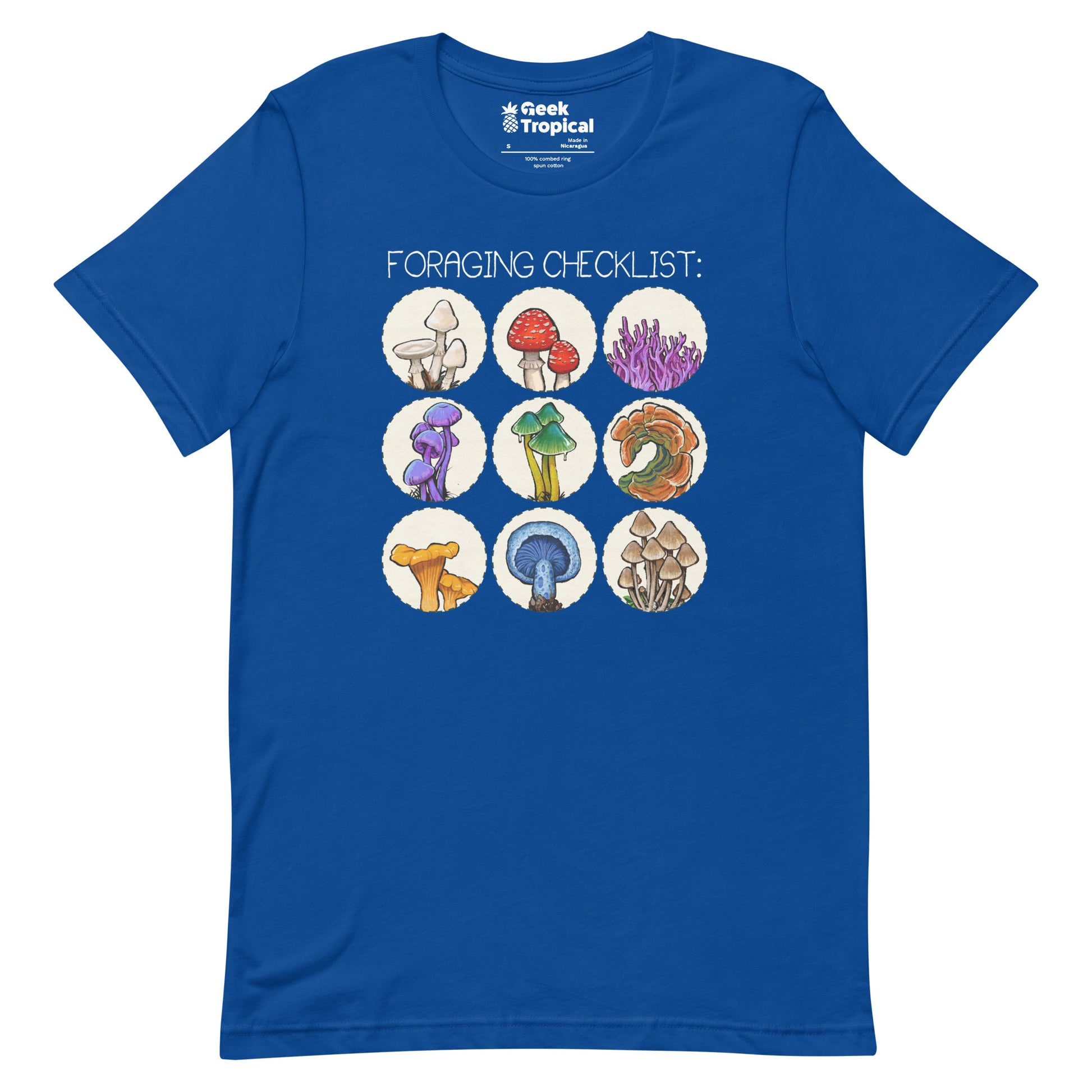 Foraging Checklist Mushrooms T-Shirt 9