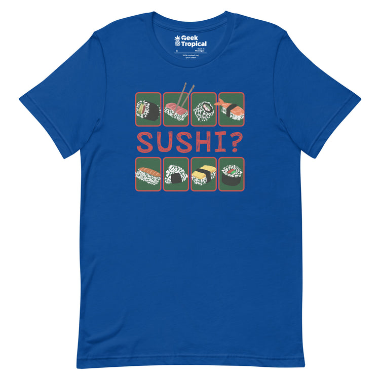 Sushi T-Shirt Geek Nerd Advertise to Meta Design by Claire Murphy Elle