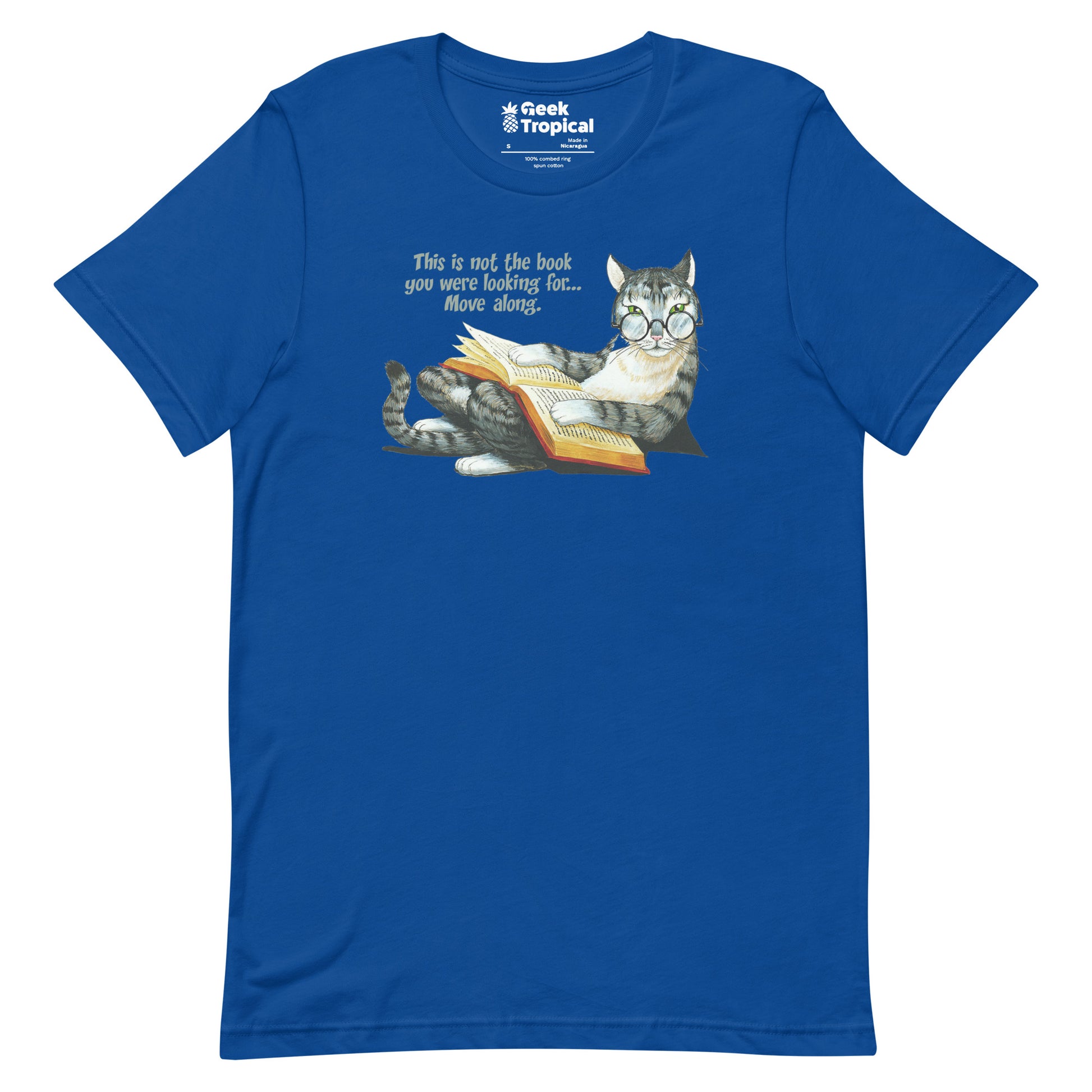 Grey Cat Reading T-Shirt 12