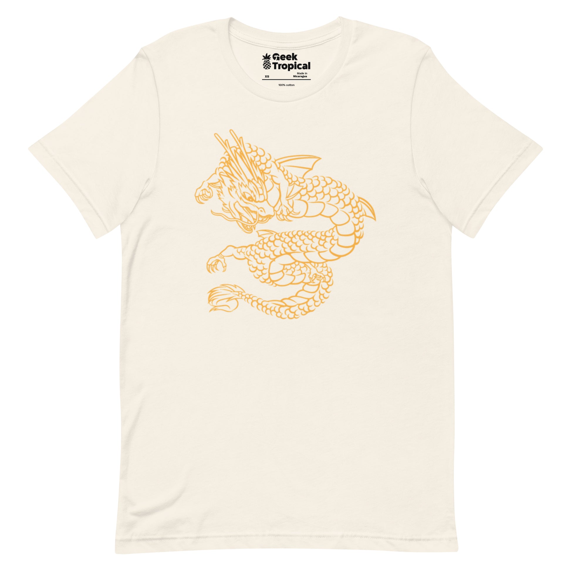 Chinese Golden Dragon T-Shirt Geek Nerd Design by Tobe Fonseca Fantasy Prints FLOW DESC WRITING