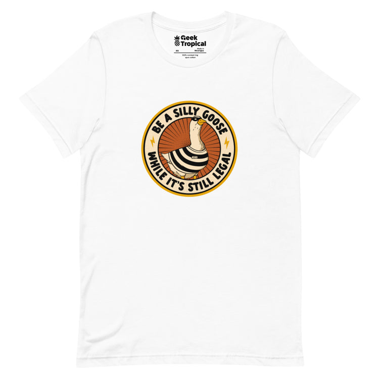 Be A Silly Goose While Legal T-Shirt Geek Nerd Animal Patterns Design by Tobe Fonseca FLOW DESC WRITING