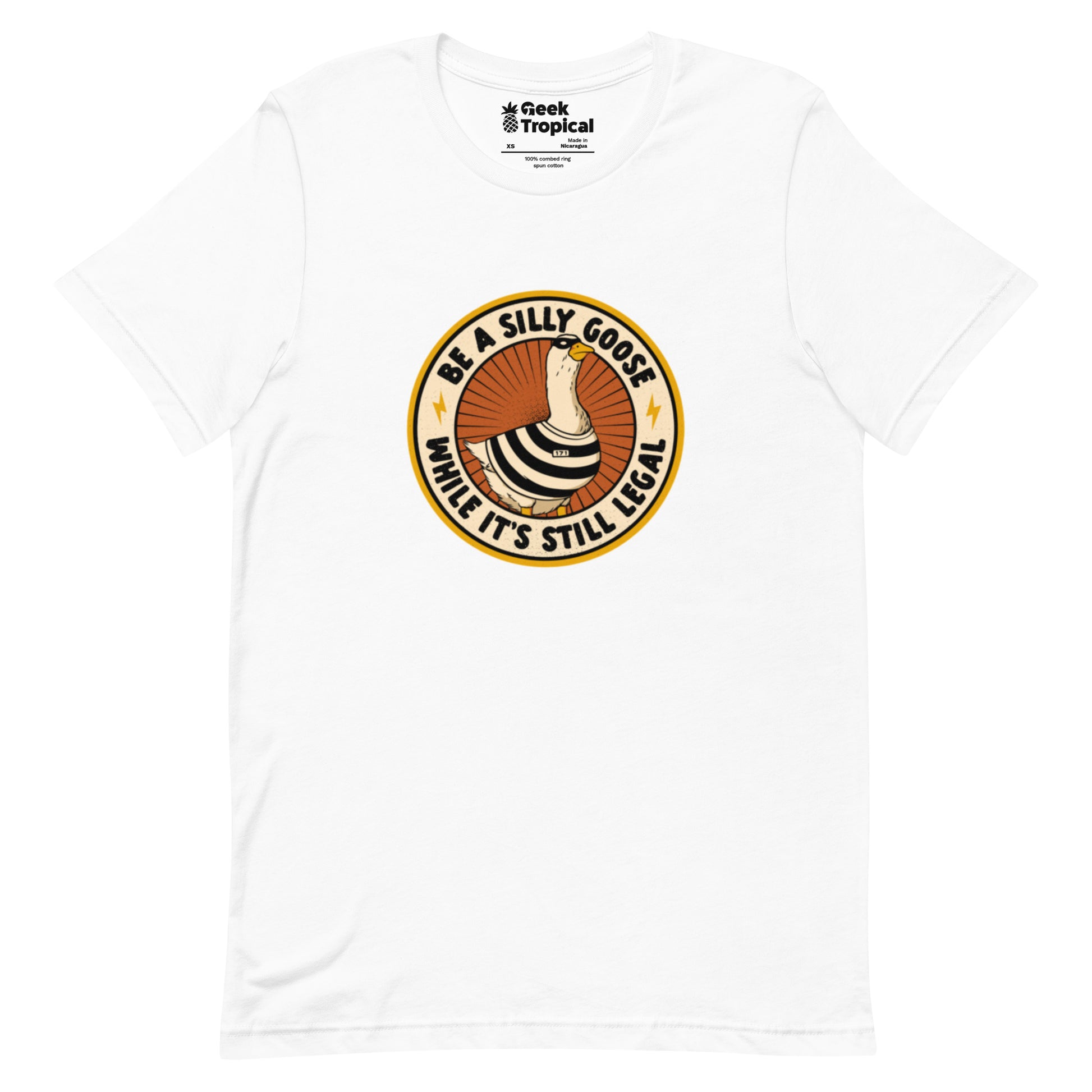 Be A Silly Goose While Legal T-Shirt Geek Nerd Animal Patterns Design by Tobe Fonseca FLOW DESC WRITING