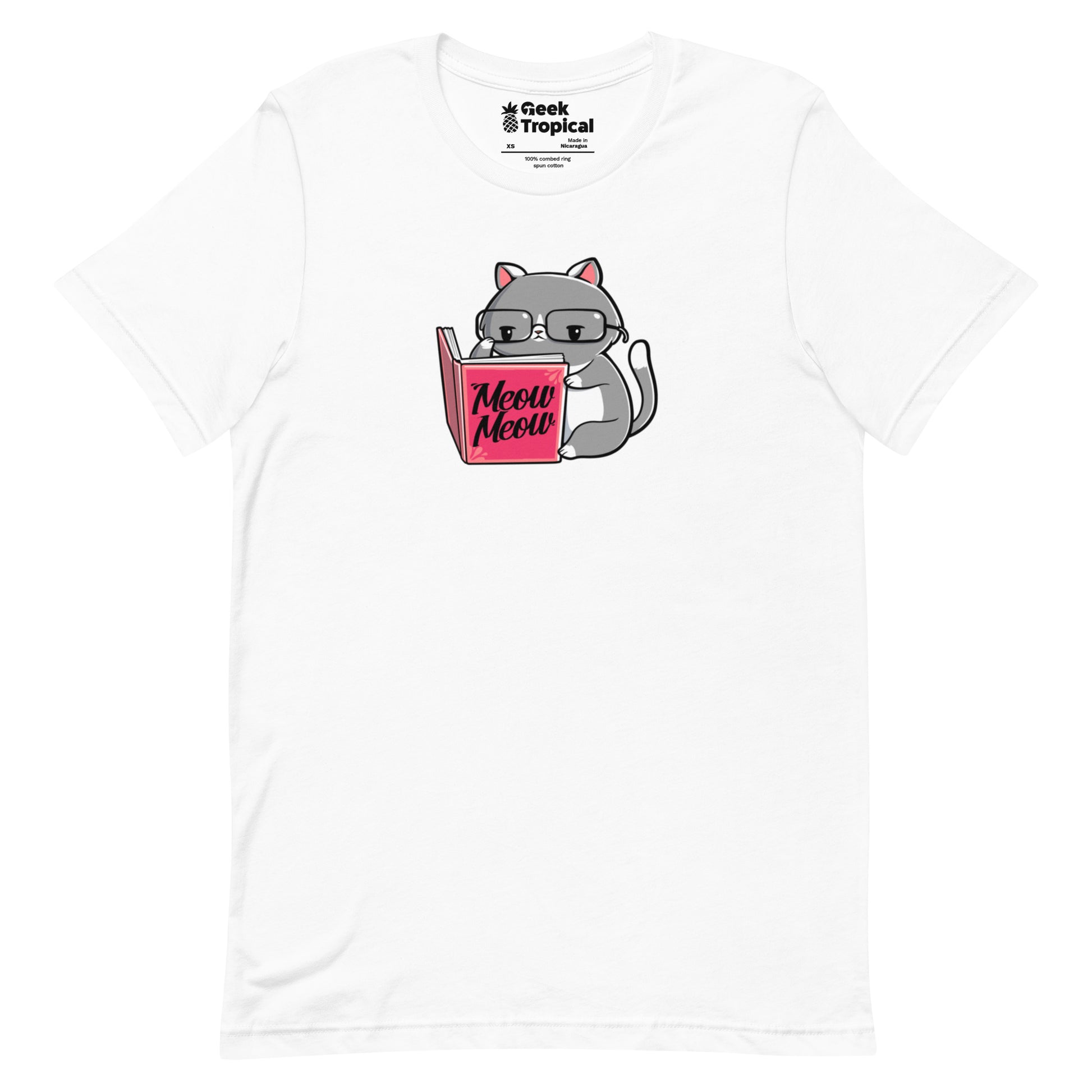 Books For Cats T-Shirt Geek Nerd Animal Patterns Book Prints Design by Tobe Fonseca