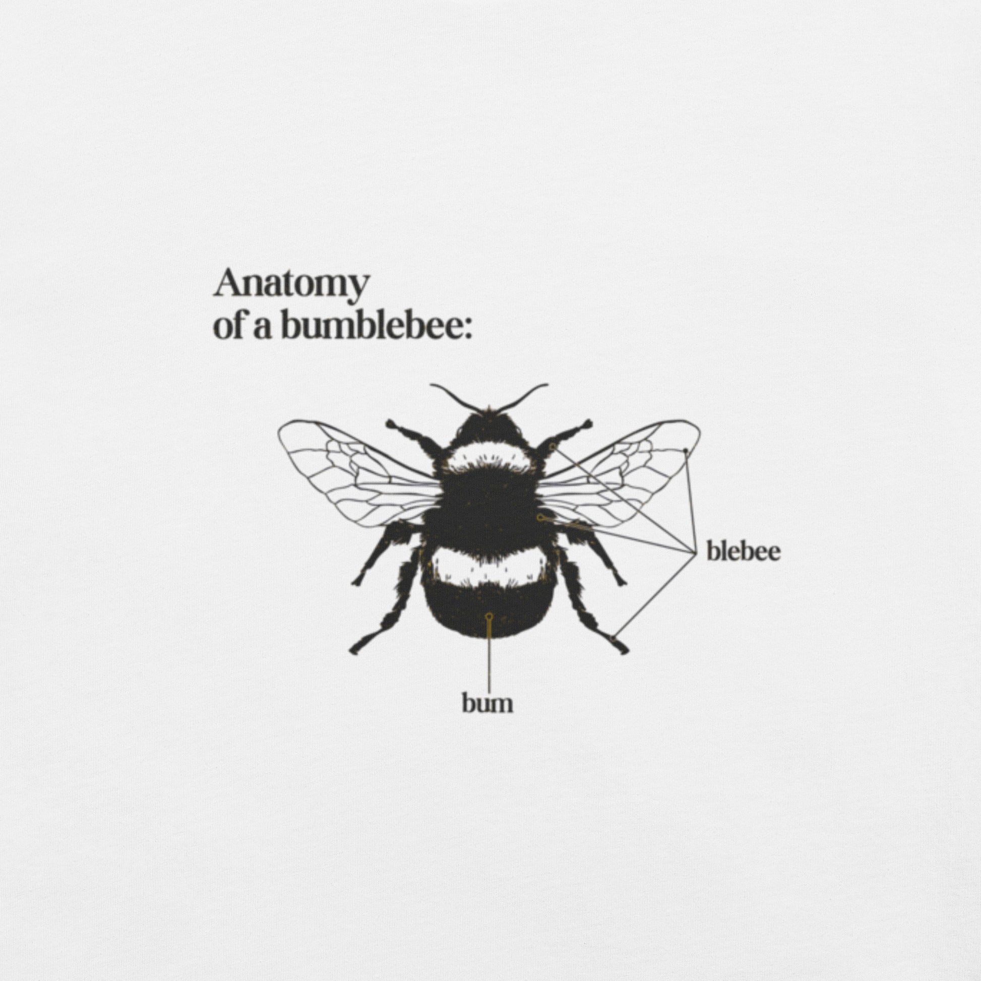 Bumblebee Anatomy T-Shirt Geek Nerd Animal Patterns Design by Tobe Fonseca FLOW DESC WRITING