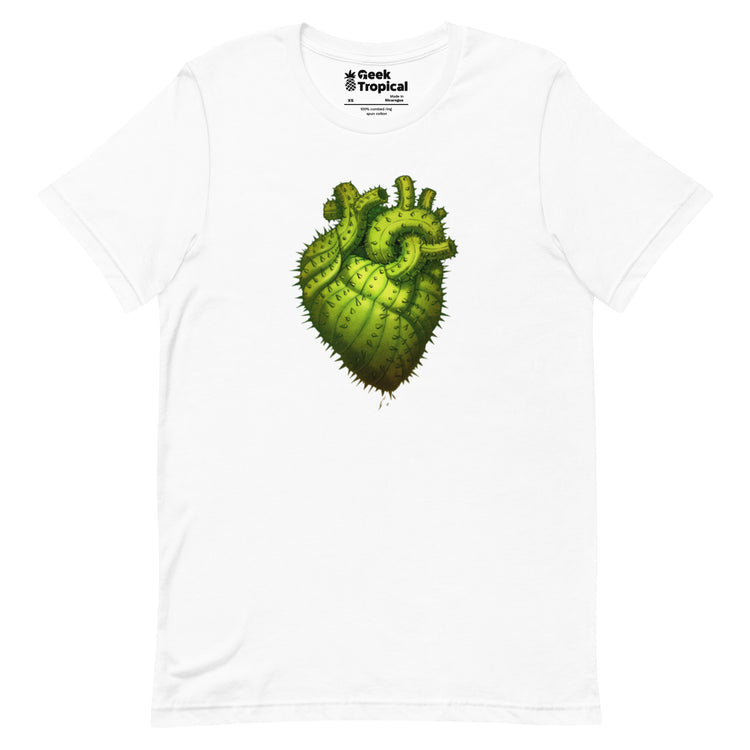 Cactus Heart T-Shirt Geek Nerd Botany Print Design by Tobe Fonseca FLOW DESC WRITING
