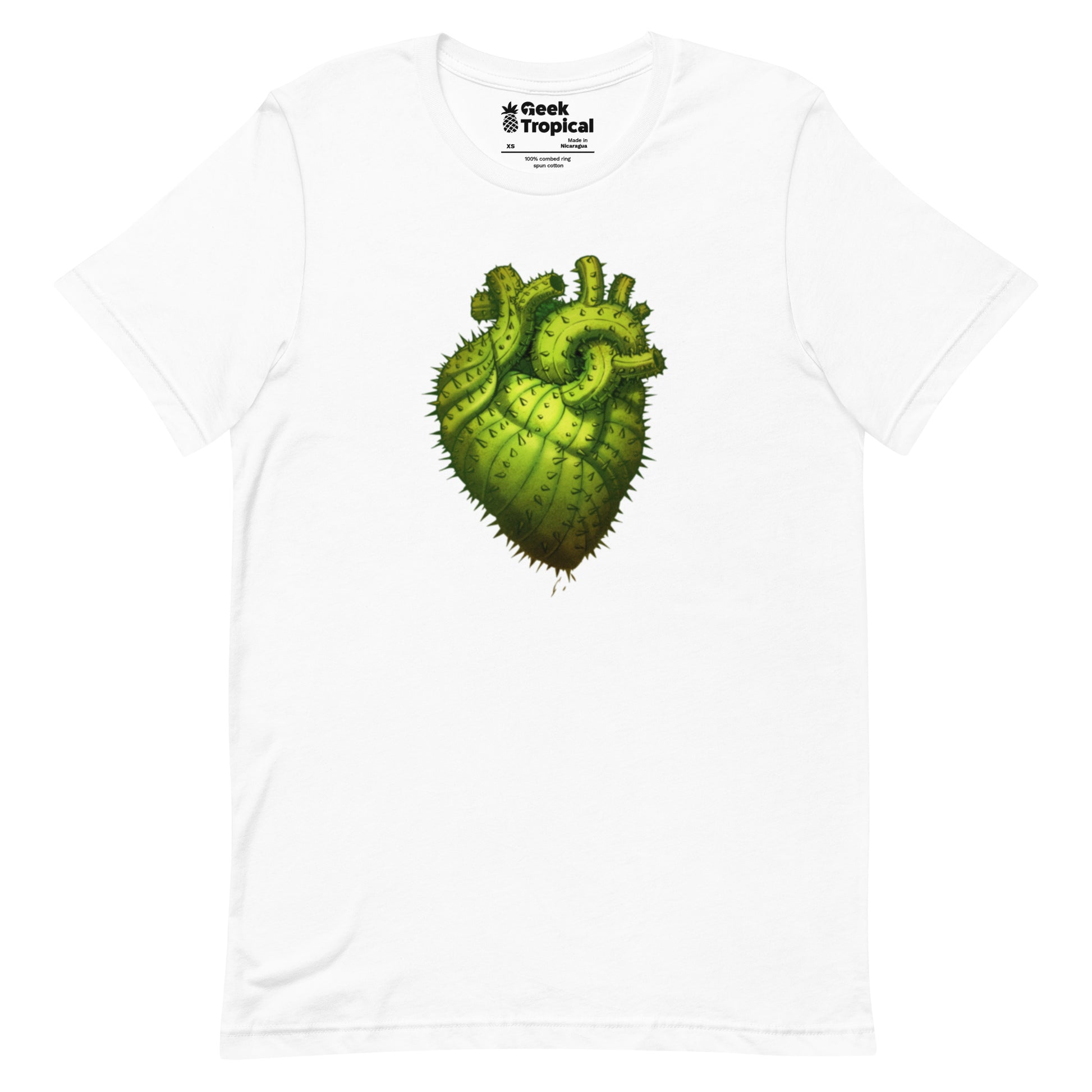 Cactus Heart T-Shirt Geek Nerd Botany Print Design by Tobe Fonseca FLOW DESC WRITING
