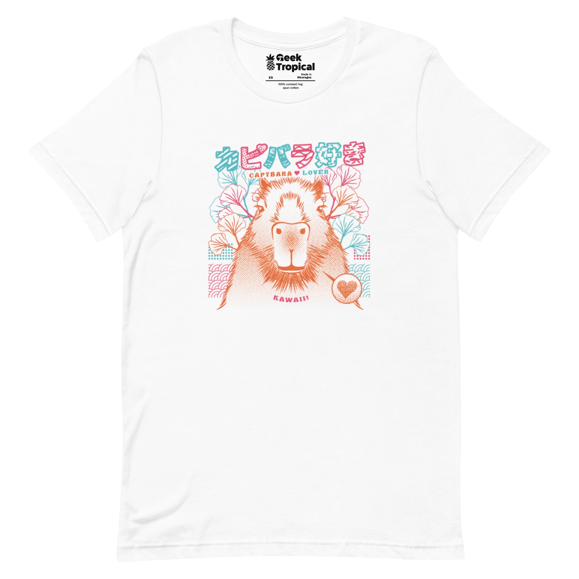 Capybara Neon Ramen T-Shirt Geek Nerd Animal Patterns Anime Design by Tobe Fonseca