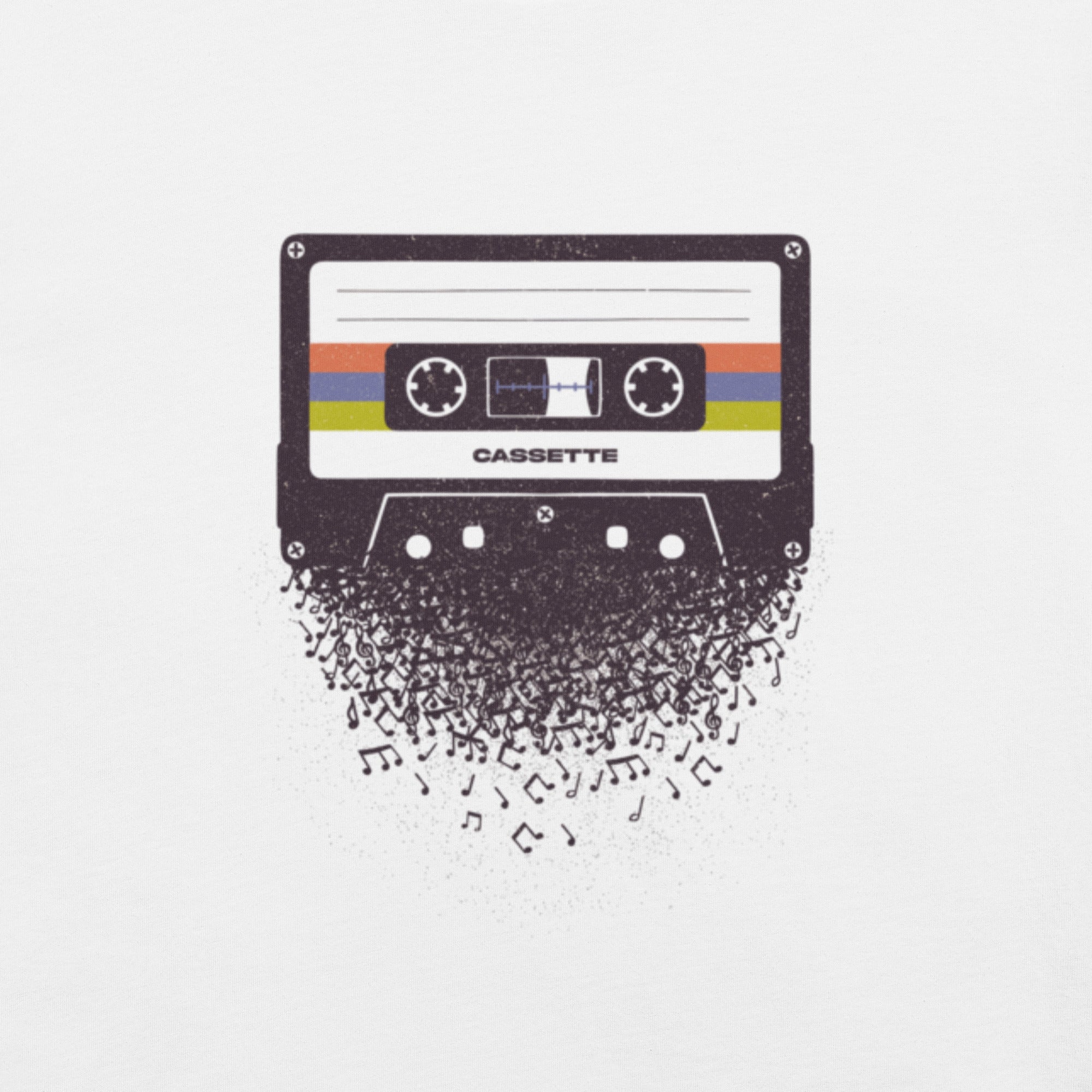 Cassette Musical Notes T-Shirt 2