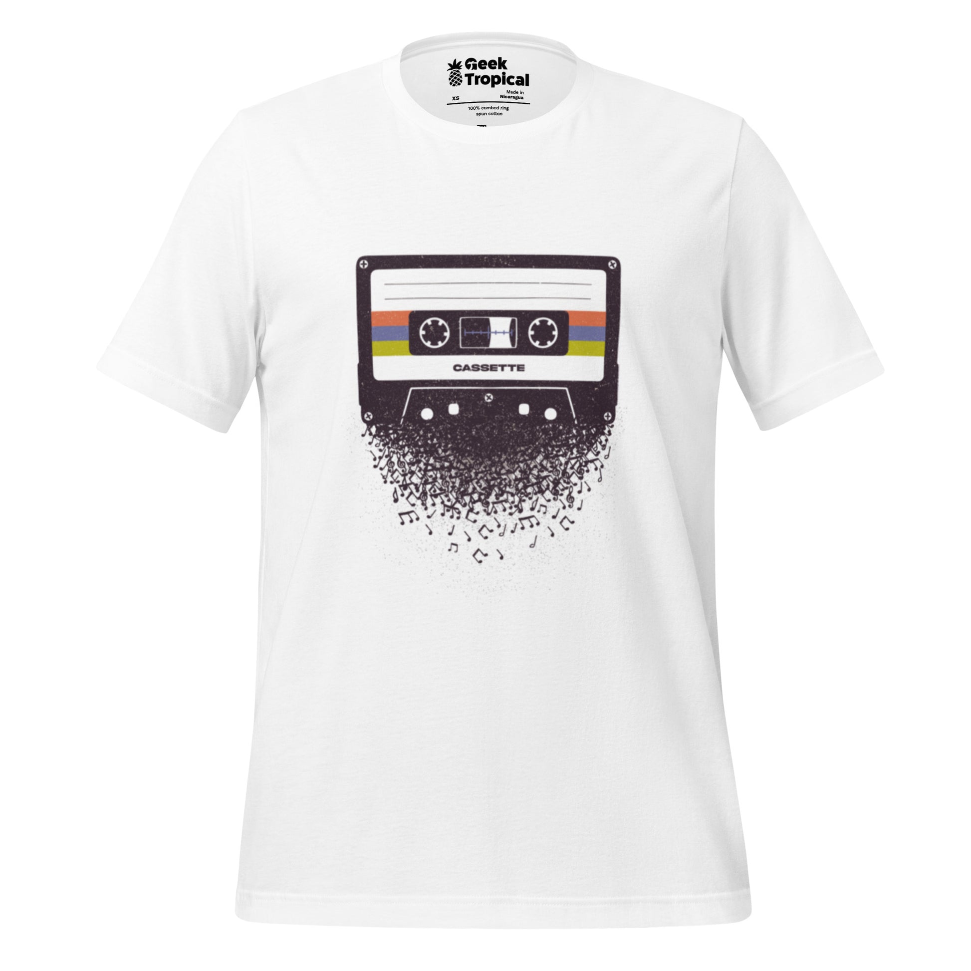 Cassette Musical Notes T-Shirt Geek Nerd Design by Tobe Fonseca FLOW DESC WRITING music print