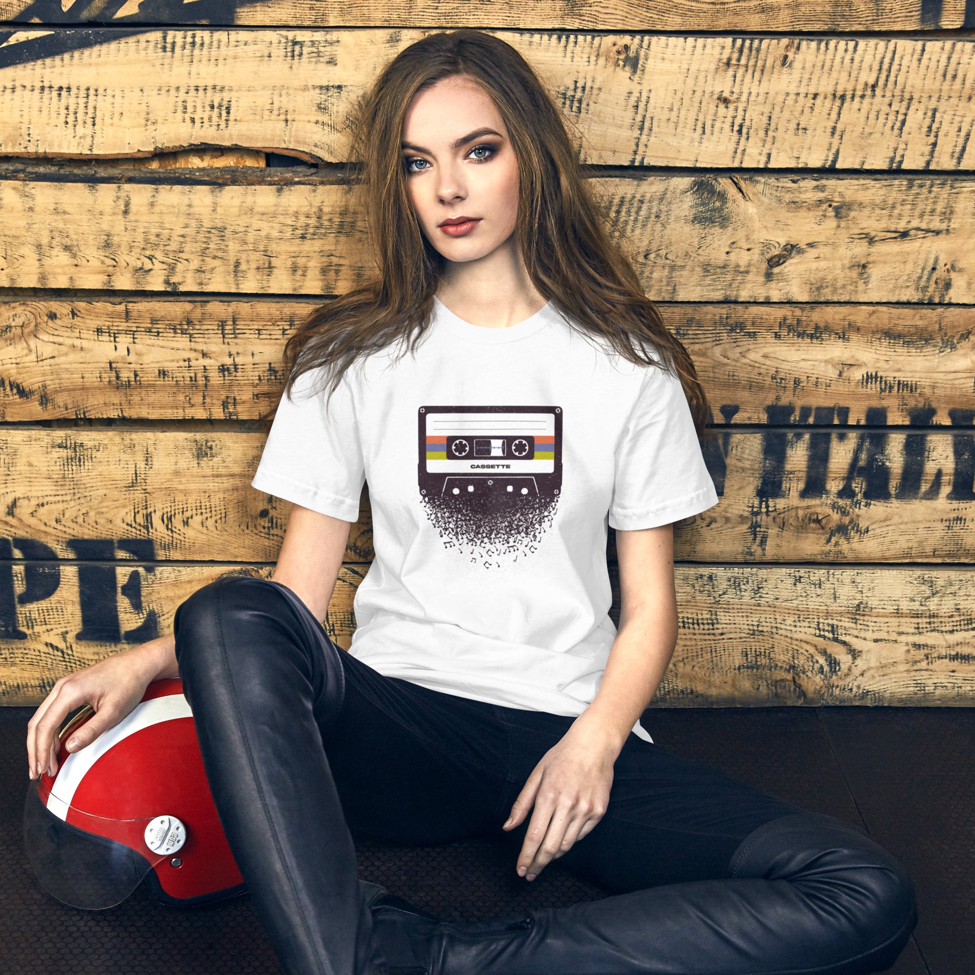 Cassette Musical Notes T-Shirt Geek Nerd Design by Tobe Fonseca FLOW DESC WRITING music print