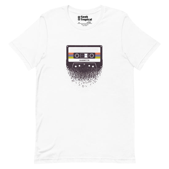 Cassette Musical Notes T-Shirt Geek Nerd Design by Tobe Fonseca FLOW DESC WRITING music print
