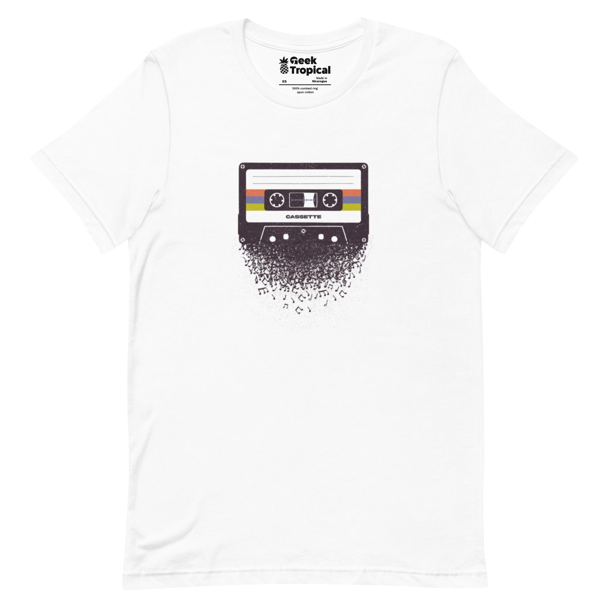 Cassette Musical Notes T-Shirt Geek Nerd Design by Tobe Fonseca FLOW DESC WRITING music print