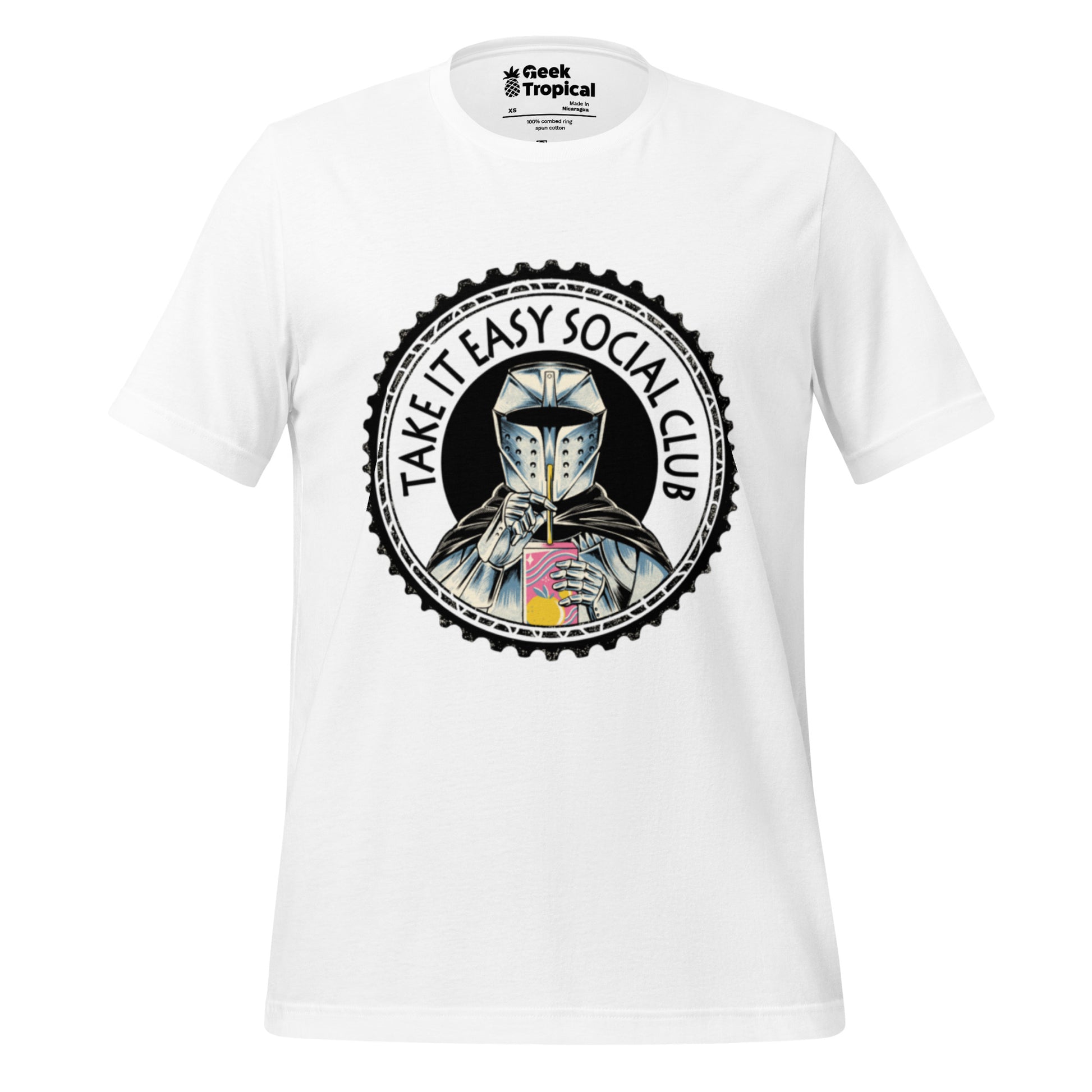 Take It Easy Social Club Knight T-Shirt Geek Nerd board game print Design by Tobe Fonseca dnd & rpg print