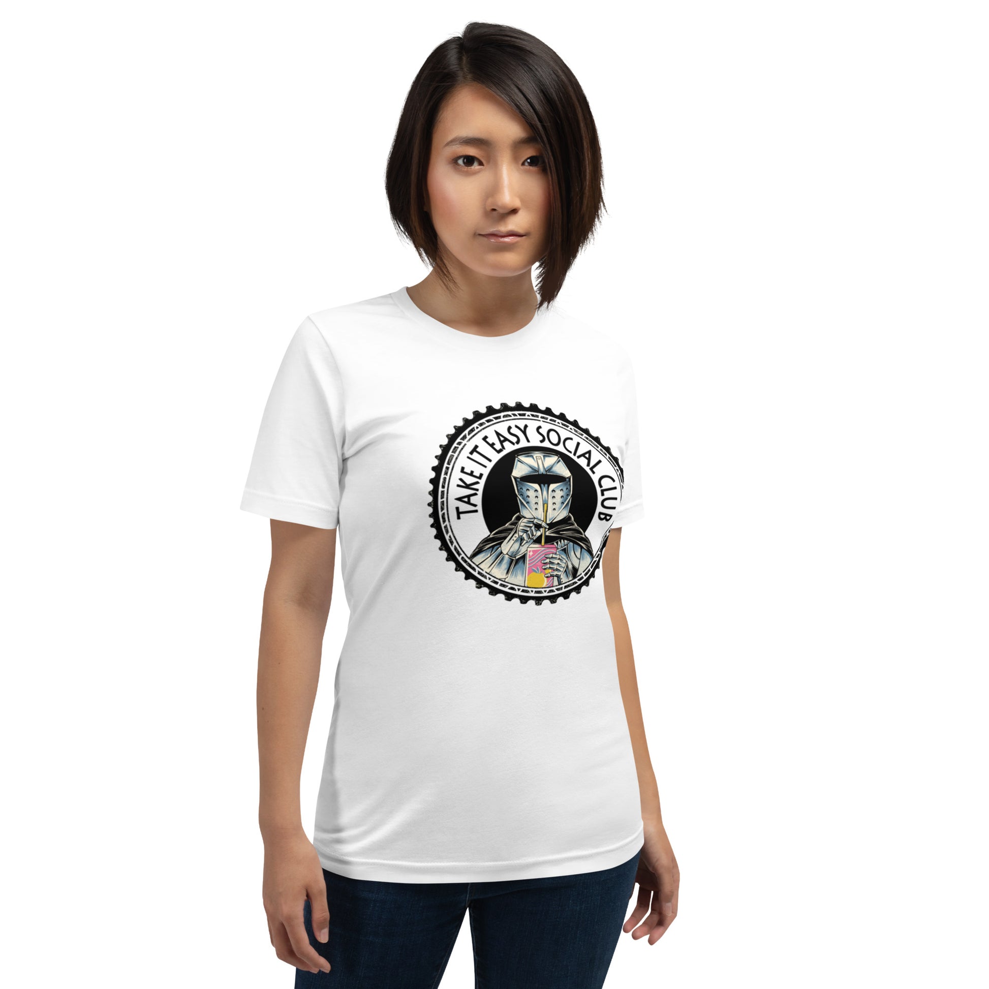 Take It Easy Social Club Knight T-Shirt Geek Nerd board game print Design by Tobe Fonseca dnd & rpg print