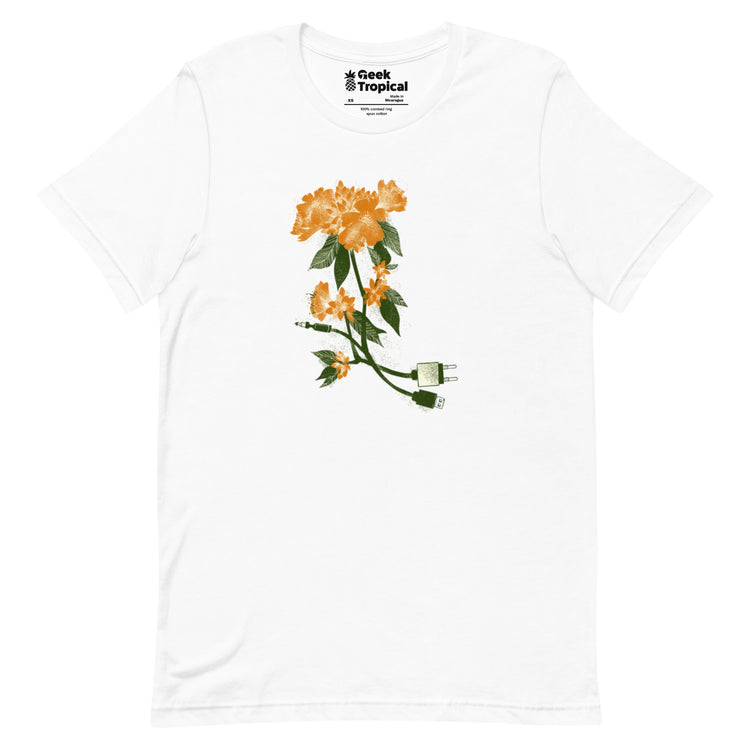 Digital Flower T-Shirt Geek Nerd Botany Print Design by Tobe Fonseca FLOW DESC WRITING