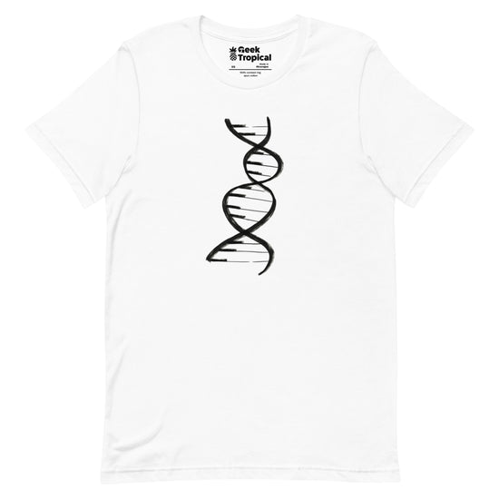 DNA Piano Music T-Shirt Geek Nerd Design by Tobe Fonseca FLOW DESC WRITING music print