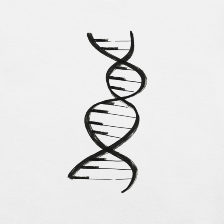 DNA Piano Music T-Shirt Geek Nerd Design by Tobe Fonseca FLOW DESC WRITING music print