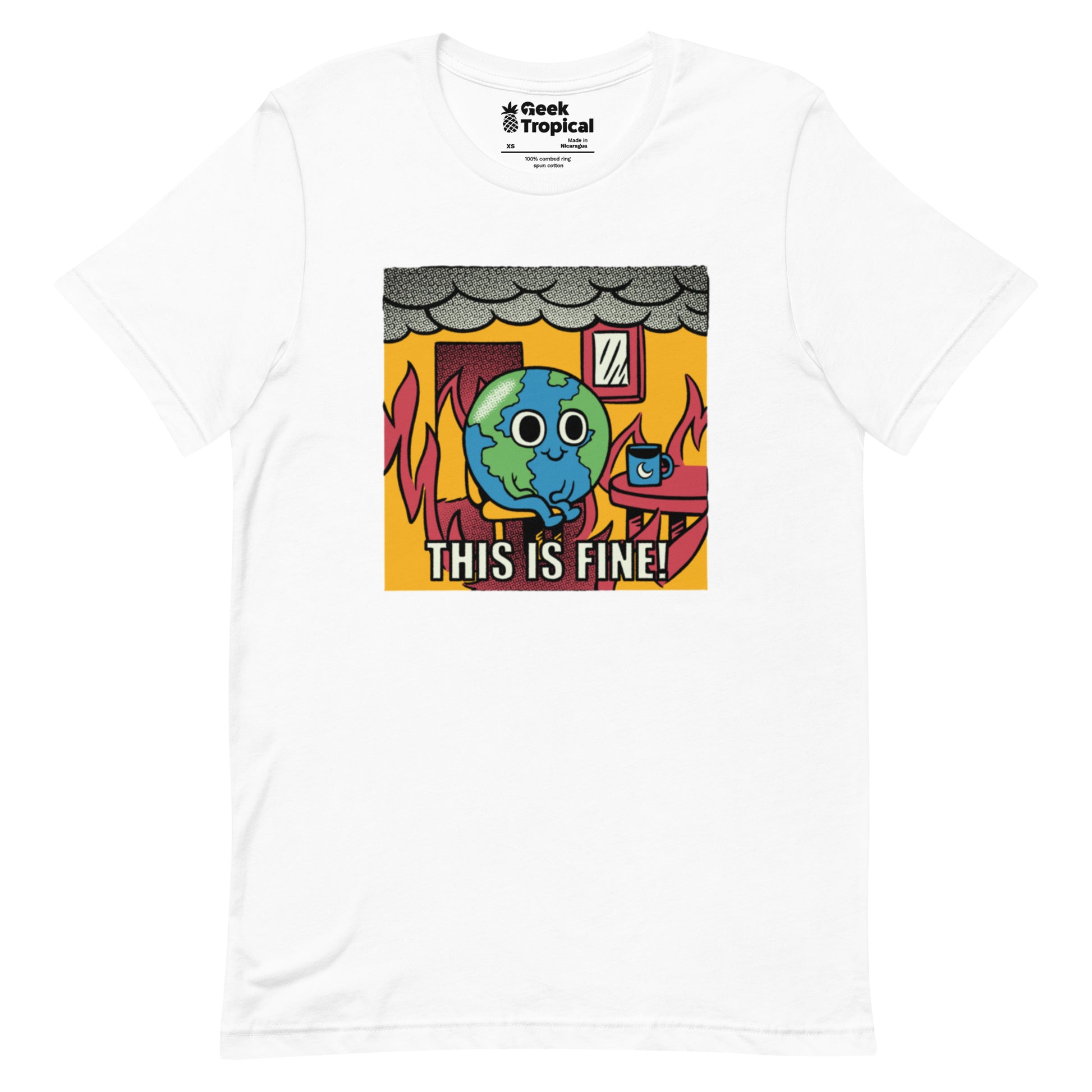 Earth Fire T-Shirt Geek Nerd Design by Tobe Fonseca Fantasy Prints FLOW DESC WRITING