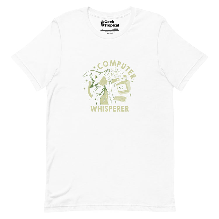 Computer Cat Whisperer T-Shirt Geek Nerd