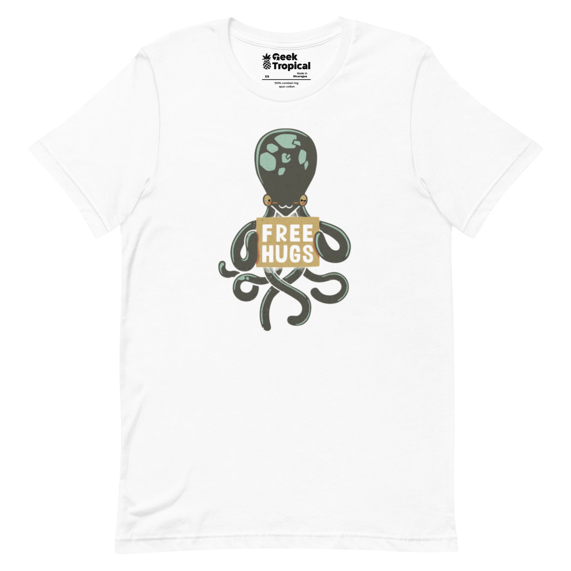 Free Hugs Octopus T-Shirt Geek Nerd