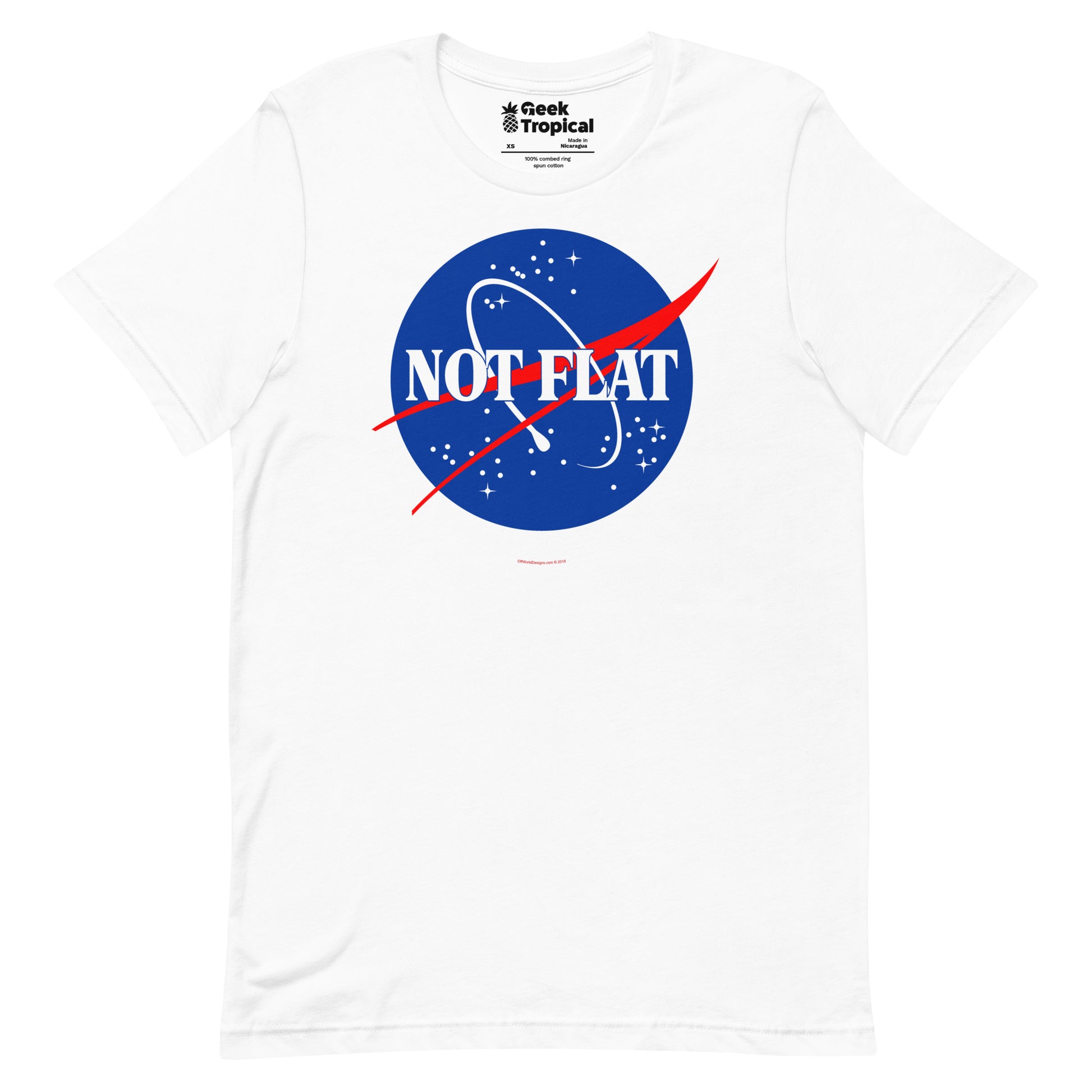 Not Flat T-shirt Geek Nerd Advertise to Meta FLOW DESC WRITING Funny Prints