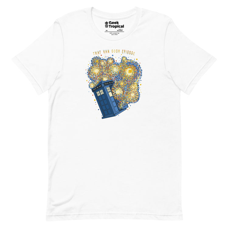 Travel Time Van Gogh Episode T-Shirt Geek Nerd Advertise to Meta Design by Tobe Fonseca FLOW DESC WRITING