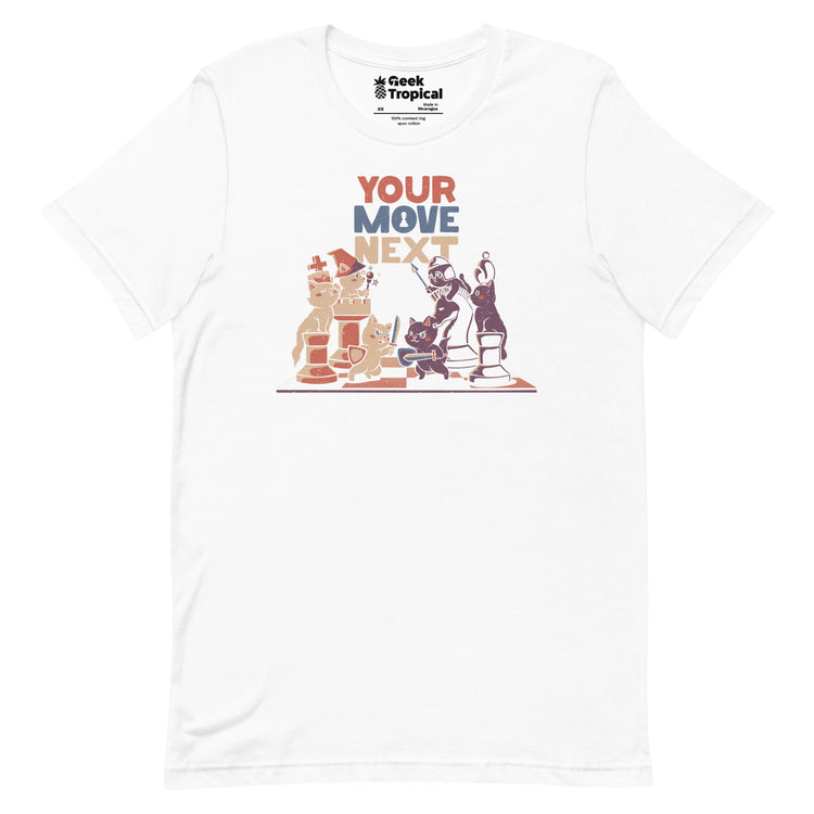 The Chess Cat King T-Shirt Geek Nerd Advertise to Meta Animal Patterns board game print