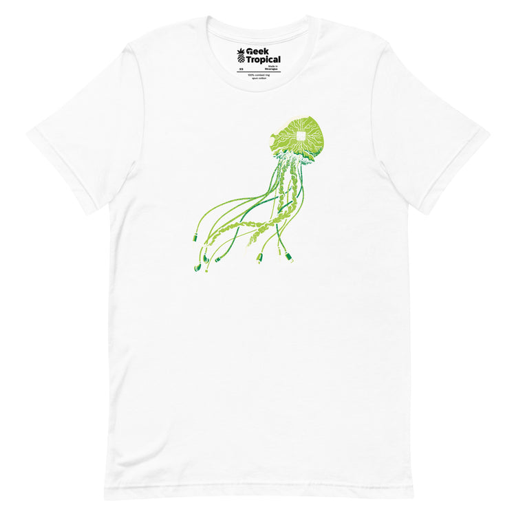 Technology Cyberpunk Jellyfish Science Computer T-Shirt Geek Nerd Advertise to Meta computer print Design by Tobe Fonseca