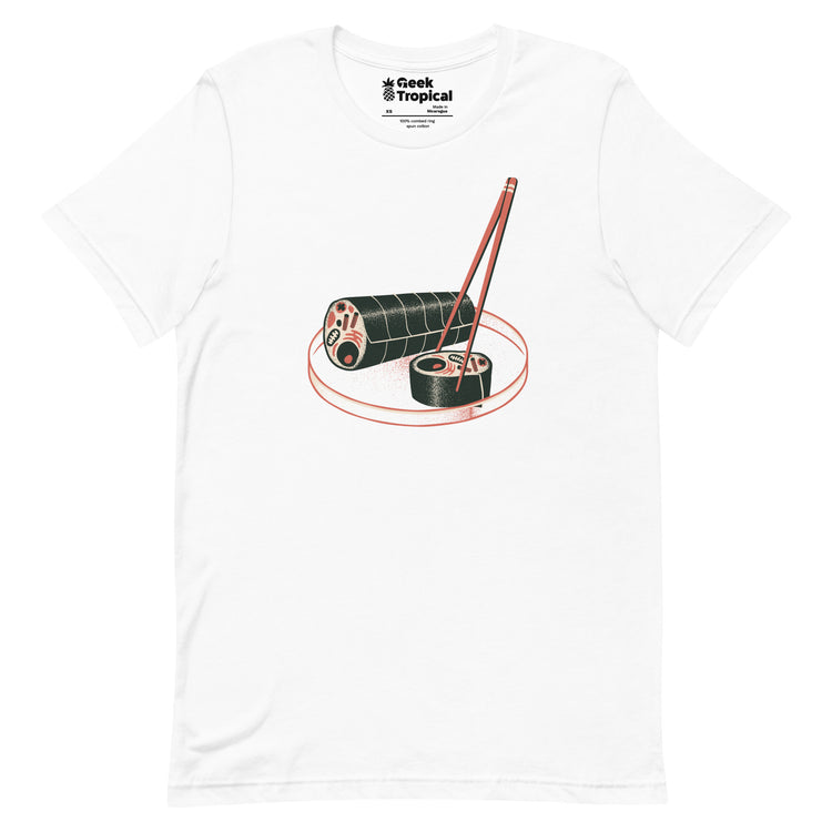 Sushi Cell Science Japanese T-Shirt Geek Nerd Advertise to Meta Design by Tobe Fonseca FLOW DESC WRITING