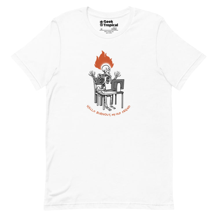 Skeleton Computer Burnout T-Shirt Geek Nerd Advertise to Meta computer print Design by Tobe Fonseca