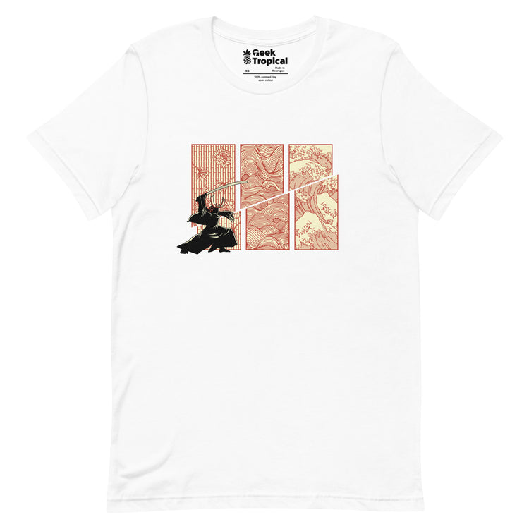 Japanese Samurai Kanagawa Wave T-Shirt Geek Nerd Advertise to Meta Anime Design by Tobe Fonseca