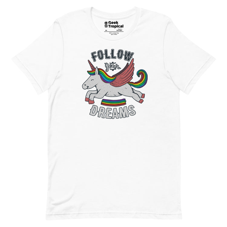 Follow Your Dreams T-Shirt Geek Nerd Advertise to Meta Design by Tobe Fonseca FLOW DESC WRITING
