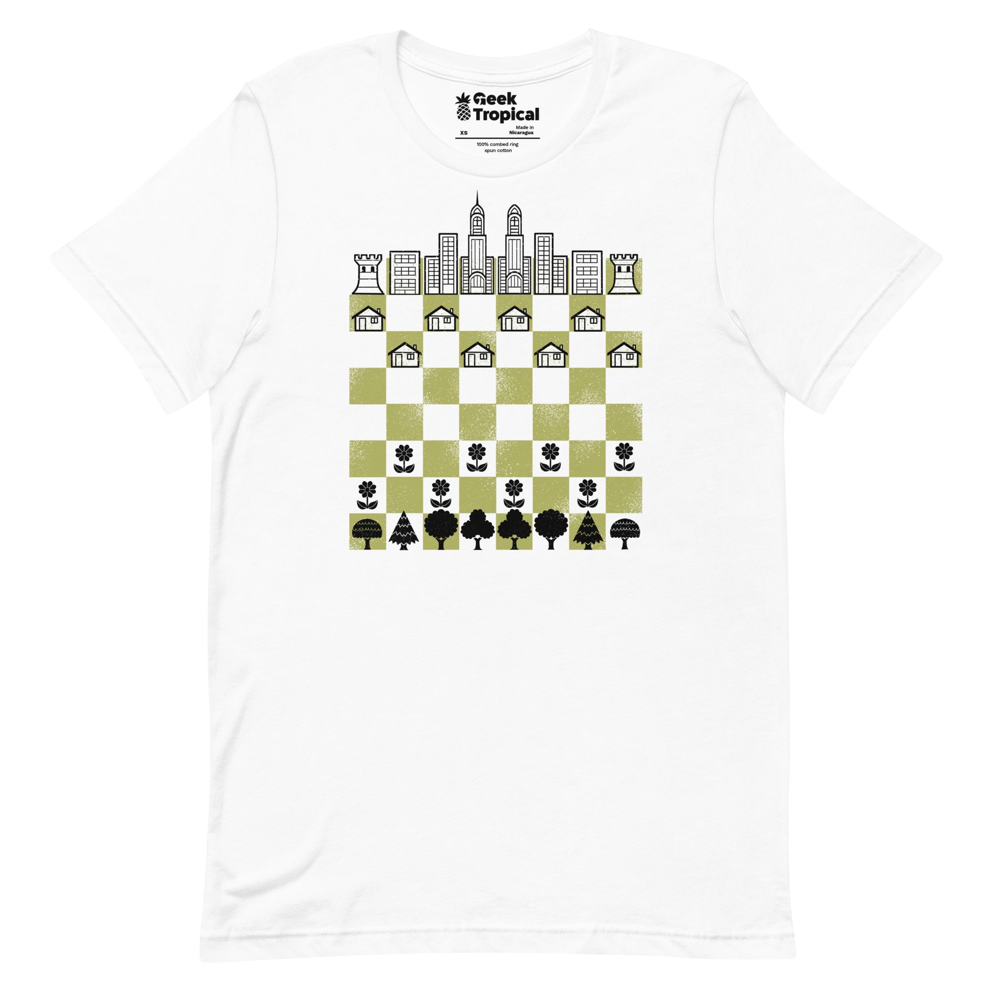 City Forest Chess Vintage Game T-Shirt Geek Nerd Advertise to Meta board game print Botany Print
