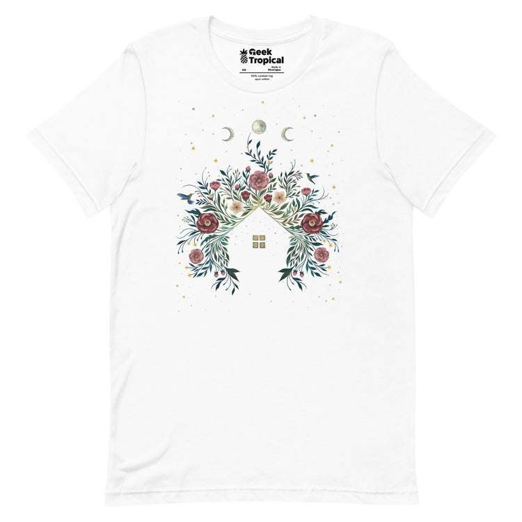 Blossom House T-Shirt Geek Nerd Advertise to Meta Botany Print Design by Episodic Drawing